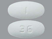 Tenofovir Disoproxil Fumarate: This is a white oval Tablet imprinted with I on the front, 36 on the back, and is manufactured by AUROBINDO PHARM.