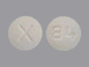 Fosinopril Sodium: This is a Tablet imprinted with X on the front, 84 on the back.