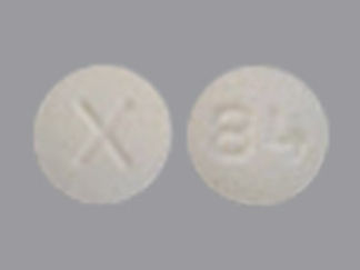 This is a Tablet imprinted with X on the front, 84 on the back.