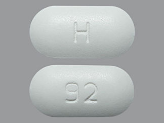 This is a Tablet imprinted with H on the front, 92 on the back.