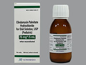 Clindamycin Pediatric: This is a Solution Reconstituted Oral imprinted with nothing on the front, nothing on the back.