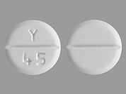 Pramipexole Di-Hcl: This is a Tablet imprinted with Y  45 on the front, nothing on the back.