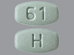 This is a Tablet imprinted with 61 on the front, H on the back.