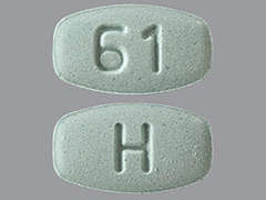This is a Tablet imprinted with 61 on the front, H on the back.