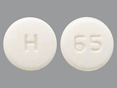 This is a Tablet imprinted with 65 on the front, H on the back.