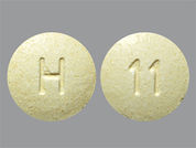 Repaglinide: This is a Tablet imprinted with H on the front, 11 on the back.