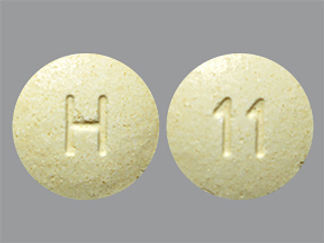This is a Tablet imprinted with H on the front, 11 on the back.
