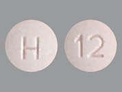 Repaglinide: Esto es un Tableta color durazno redondo imprimido con H en la parte delantera, 12 en la parte posterior, y es fabricado por AUROBINDO PHARM.