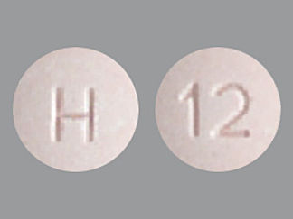 This is a Tablet imprinted with H on the front, 12 on the back.