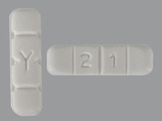 This is a Tablet imprinted with 2 1 on the front, Y on the back.