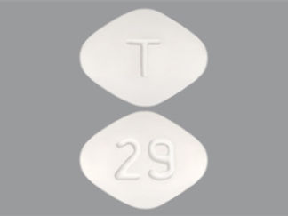 This is a Tablet imprinted with T on the front, 29 on the back.