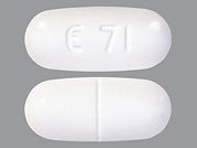 Methenamine Hippurate: This is a Tablet imprinted with E 71 on the front, nothing on the back.