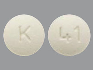 This is a Tablet imprinted with K on the front, 41 on the back.