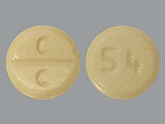 This is a Tablet imprinted with C  C on the front, 54 on the back.