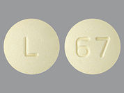 Nevirapine Er: This is a Tablet Er 24 Hr imprinted with L on the front, 67 on the back.