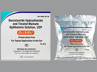 Dorzolamide-Timolol 2 %-0.5 % Dropperette Single-use Drop Dispenser