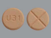 Dextroamphetamine-Amphetamine: This is a light orange round Tablet imprinted with U31 on the front, nothing on the back, and is manufactured by AUROBINDO PHARM.