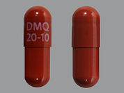 Nuedexta: This is a Capsule imprinted with DMQ  20-10 on the front, nothing on the back.