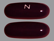 Prenate Enhance: This is a Capsule imprinted with N on the front, nothing on the back.