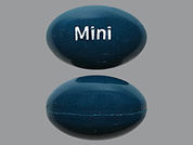 Prenate Mini: This is a Capsule imprinted with Mini on the front, nothing on the back.