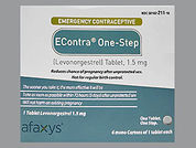 Econtra One-Step: This is a Tablet imprinted with 11 on the front, S on the back.