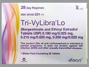 Tri-Vylibra: Esto es un Tableta imprimido con S en la parte delantera, 15 or 16 or 17 or 24 en la parte posterior, y es fabricado por None.