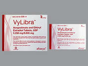 Vylibra: Esto es un Tableta multicolor (2) redondo imprimido con S en la parte delantera, 22 or 24 en la parte posterior, y es fabricado por AFAXYS, INC..