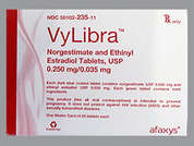 Vylibra: Esto es un Tableta multicolor (2) redondo imprimido con S en la parte delantera, 22 or 24 en la parte posterior, y es fabricado por AFAXYS, INC..