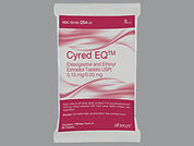 Cyred Eq: This is a Tablet imprinted with S on the front, 25 or 7 on the back.