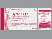 Cyred Eq: This is a Tablet imprinted with S on the front, 25 or 7 on the back.