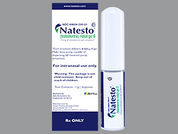 Natesto: This is a Gel In Metered-dose Pump imprinted with nothing on the front, nothing on the back.