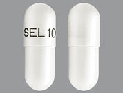 Koselugo: This is a Capsule imprinted with SEL 10 on the front, nothing on the back.