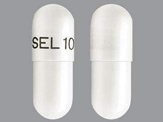 This is a Capsule imprinted with SEL 10 on the front, nothing on the back.