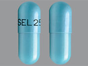 Koselugo: This is a Capsule imprinted with SEL 25 on the front, nothing on the back.