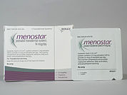 Menostar: This is a Patch Transdermal Weekly imprinted with nothing on the front, nothing on the back.