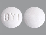 Methscopolamine Bromide: This is a Tablet imprinted with BY1 on the front, nothing on the back.