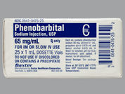 Phenobarbital Sodium: Esto es un Vial imprimido con nada en la parte delantera, nada en la parte posterior, y es fabricado por None.