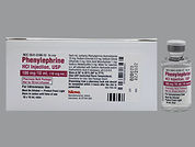 Phenylephrine Hcl: This is a Vial imprinted with nothing on the front, nothing on the back.