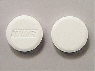 This is a Tablet Chewable imprinted with TUMS on the front, nothing on the back.