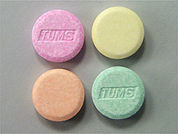 Tums: This is a Tablet Chewable imprinted with TUMS on the front, nothing on the back.