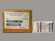 Bd Eclipse: This is a Needle Disposable imprinted with nothing on the front, nothing on the back.