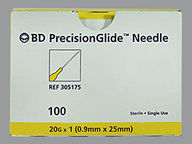 Needle Disposable de 30Gx1" de B-D Needles