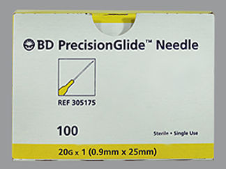 Esto es un Needle Disposable imprimido con nada en la parte delantera, nada en la parte posterior, y es fabricado por None.