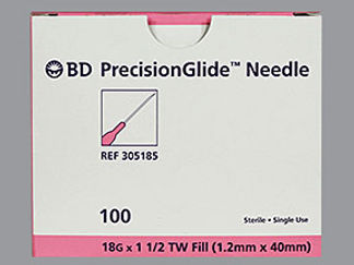 This is a Needle Disposable imprinted with nothing on the front, nothing on the back.