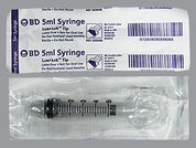 Syringe: This is a Syringe Empty Disposable imprinted with nothing on the front, nothing on the back.