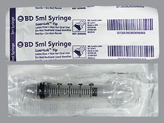 This is a Syringe Empty Disposable imprinted with nothing on the front, nothing on the back.