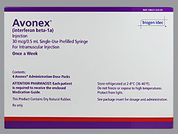 Avonex Administration Pack: This is a Syringe Kit imprinted with nothing on the front, nothing on the back.
