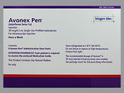 Avonex Pen: Esto es un Kit De Inyector De Pluma imprimido con nada en la parte delantera, nada en la parte posterior, y es fabricado por None.