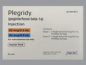 Plegridy: This is a Syringe imprinted with nothing on the front, nothing on the back.