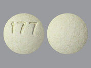 Kuvan: This is a Tablet Soluble imprinted with 177 on the front, nothing on the back.